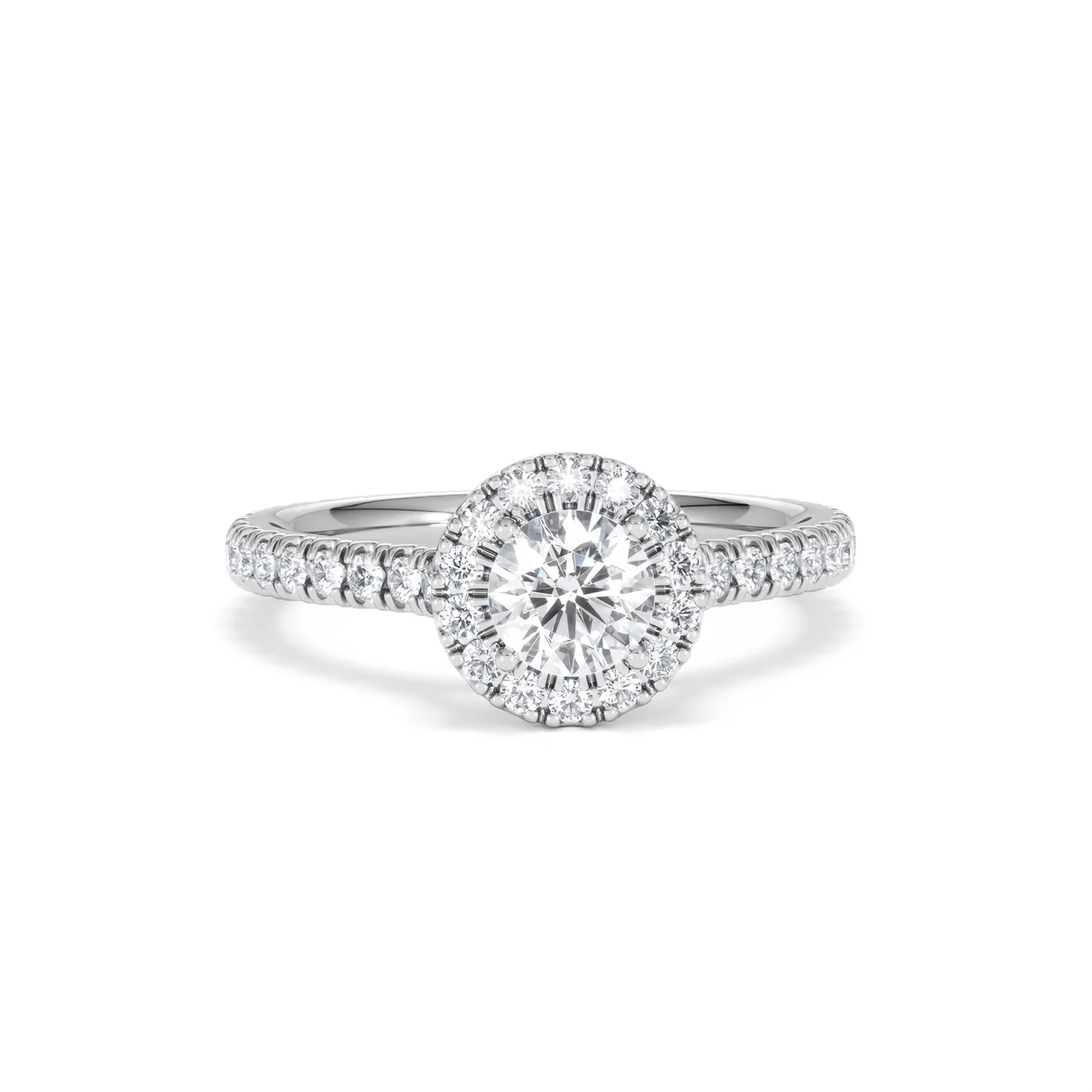 Reina Lab Diamond Halo Engagement Ring in Platinum 1.10ct F/VS1 - Image 9