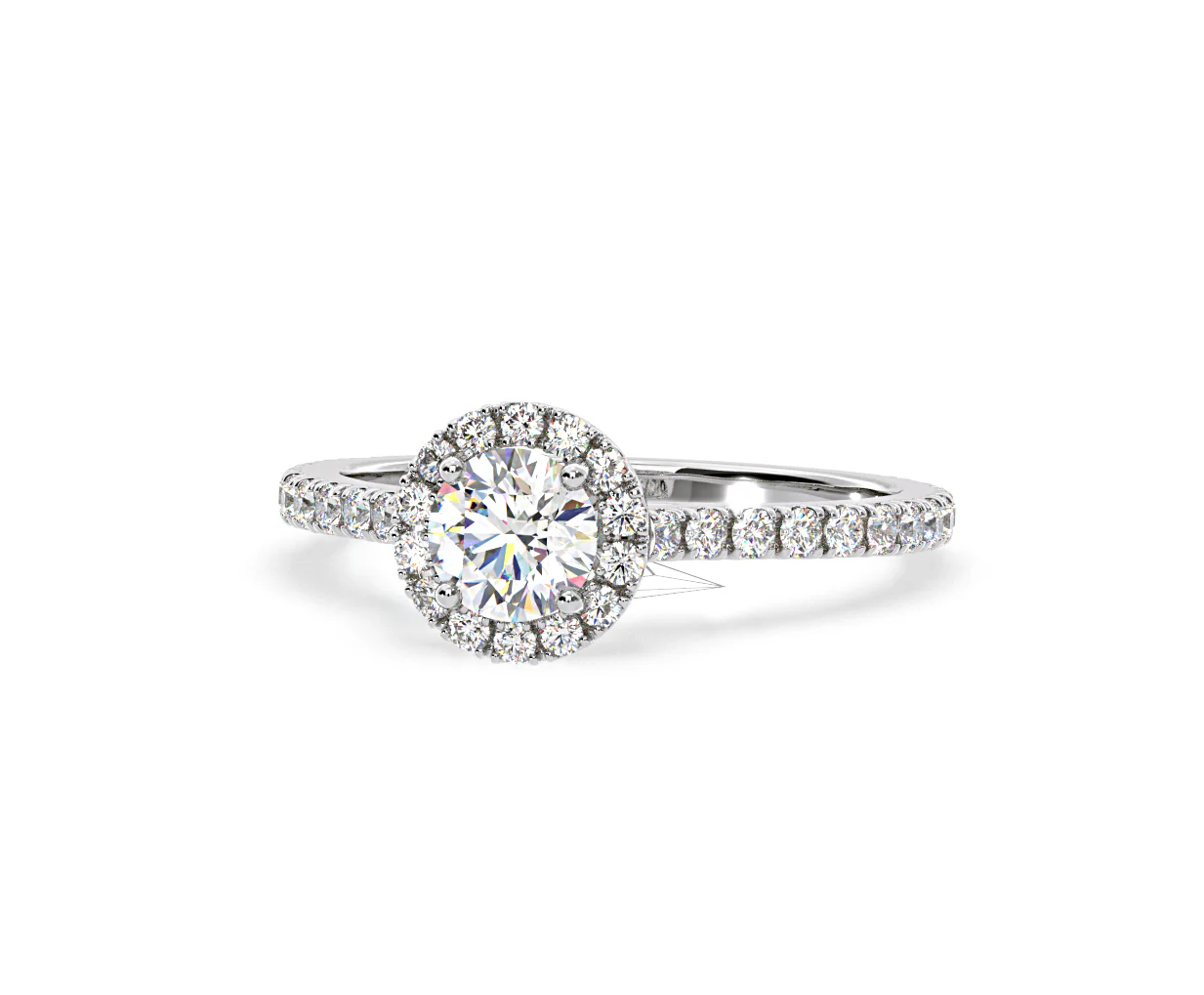 Reina Lab Diamond Halo Engagement Ring in Platinum 1.10ct F/VS1 - Image 91