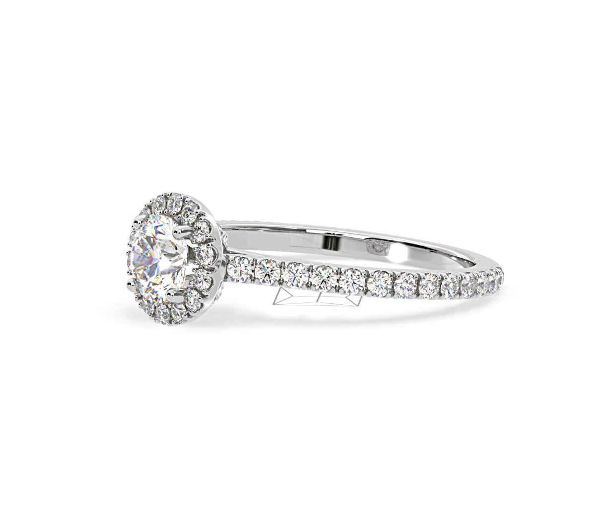 Reina Lab Diamond Halo Engagement Ring in Platinum 1.10ct F/VS1 - Image 99