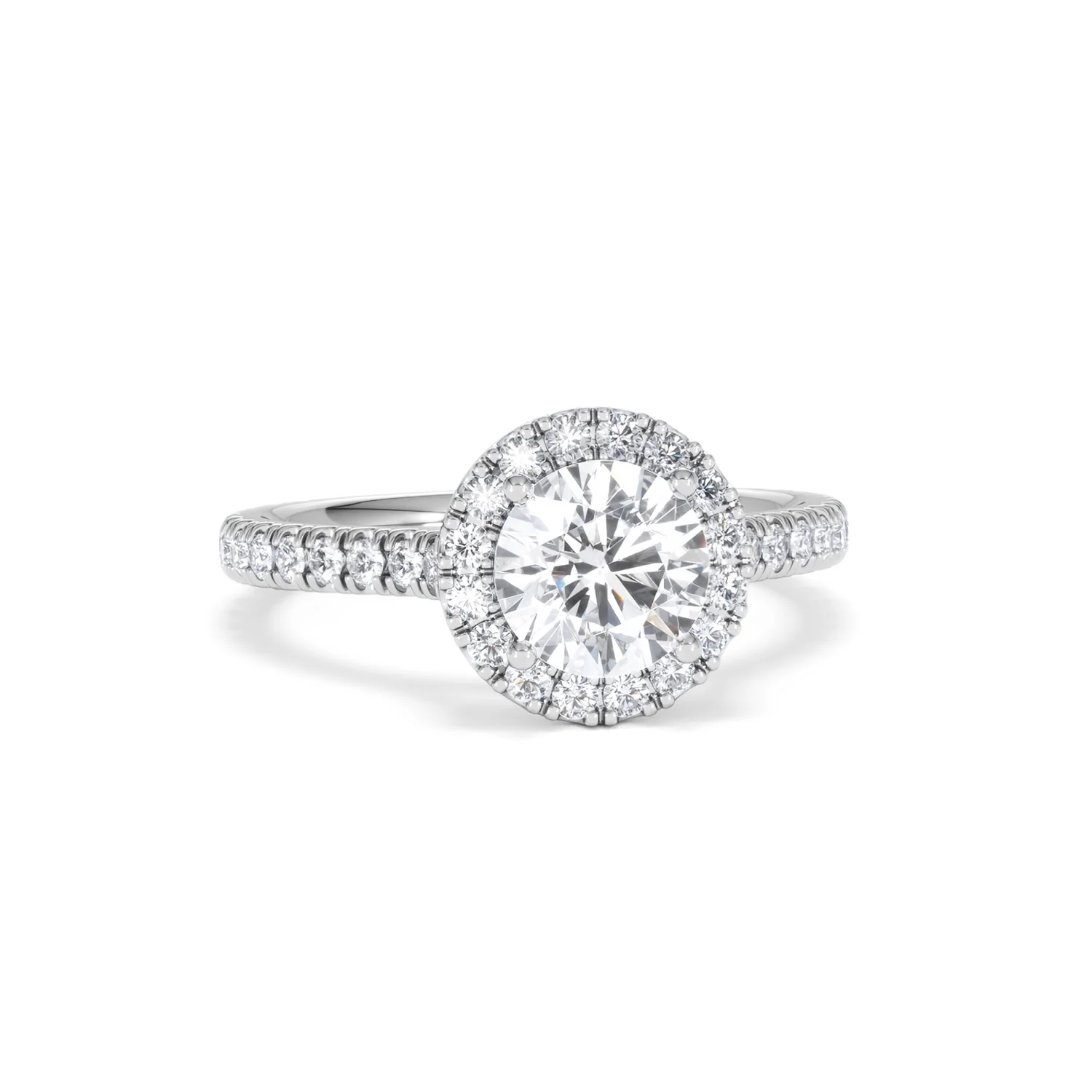 Reina Lab Diamond Halo Engagement Ring in Platinum 1.80ct F/VS1 - Image 10