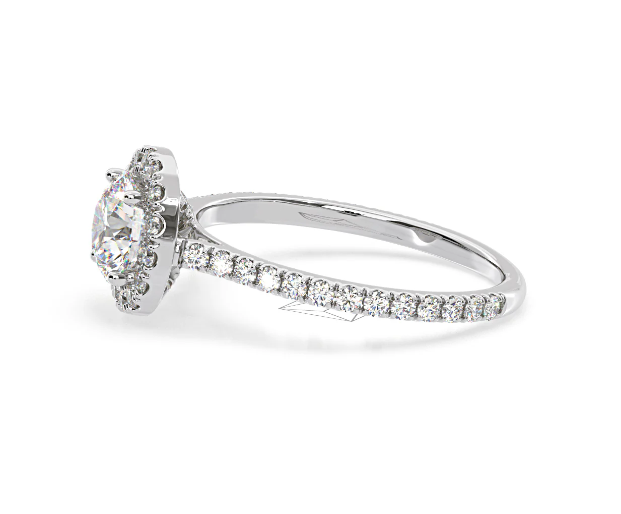 Reina Lab Diamond Halo Engagement Ring in Platinum 1.80ct F/VS1 - Image 105