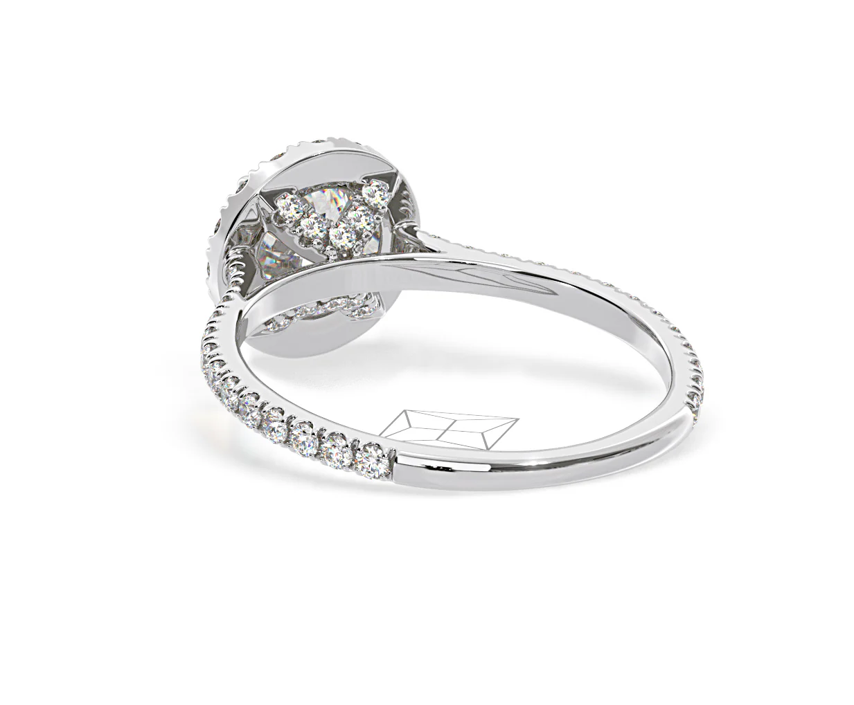 Reina Lab Diamond Halo Engagement Ring in Platinum 1.80ct F/VS1 - Image 121