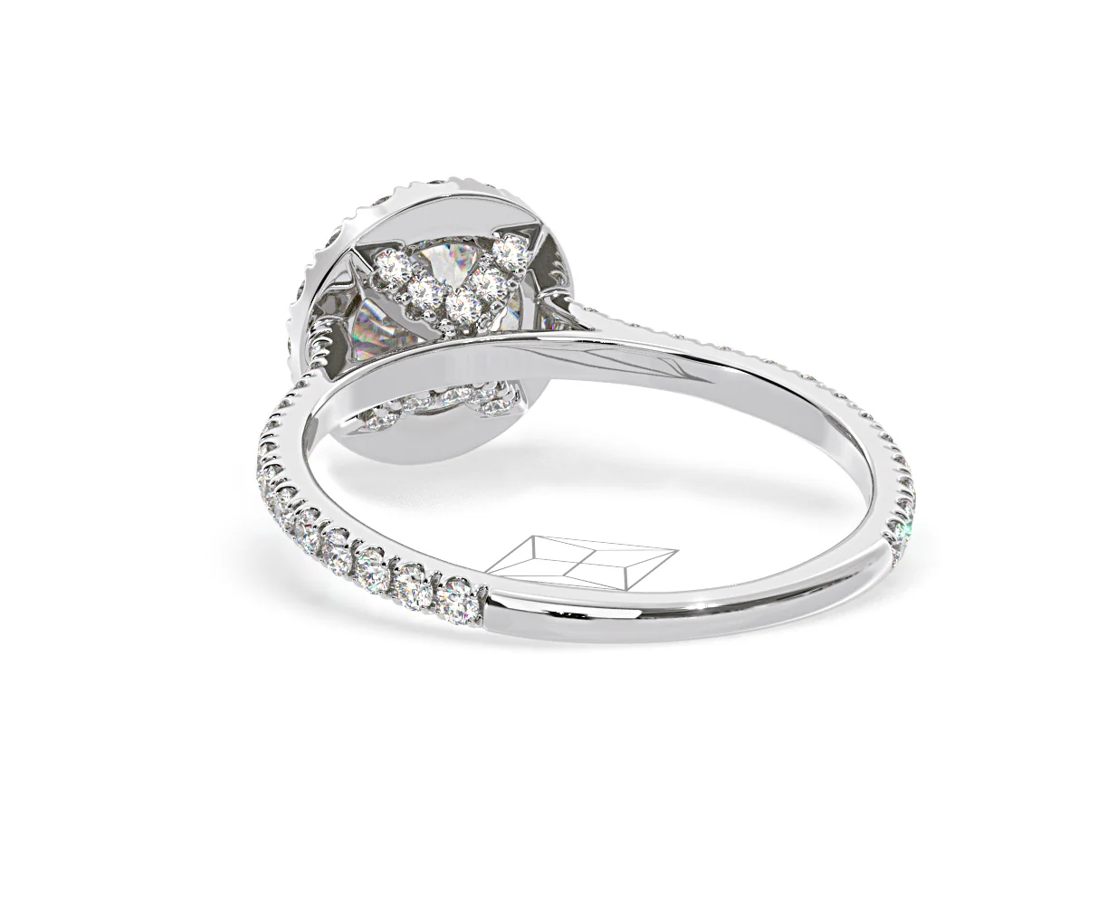Reina Lab Diamond Halo Engagement Ring in Platinum 1.80ct F/VS1 - Image 122