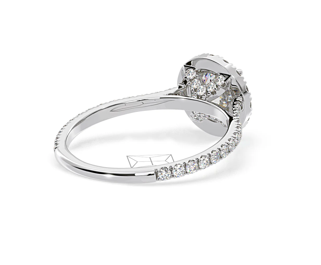 Reina Lab Diamond Halo Engagement Ring in Platinum 1.80ct F/VS1 - Image 136