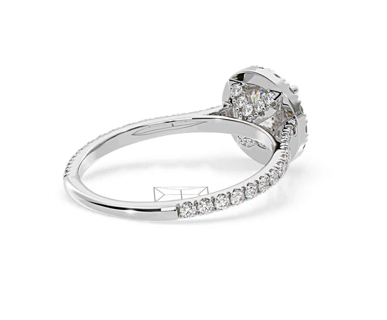 Reina Lab Diamond Halo Engagement Ring in Platinum 1.80ct F/VS1 - Image 137
