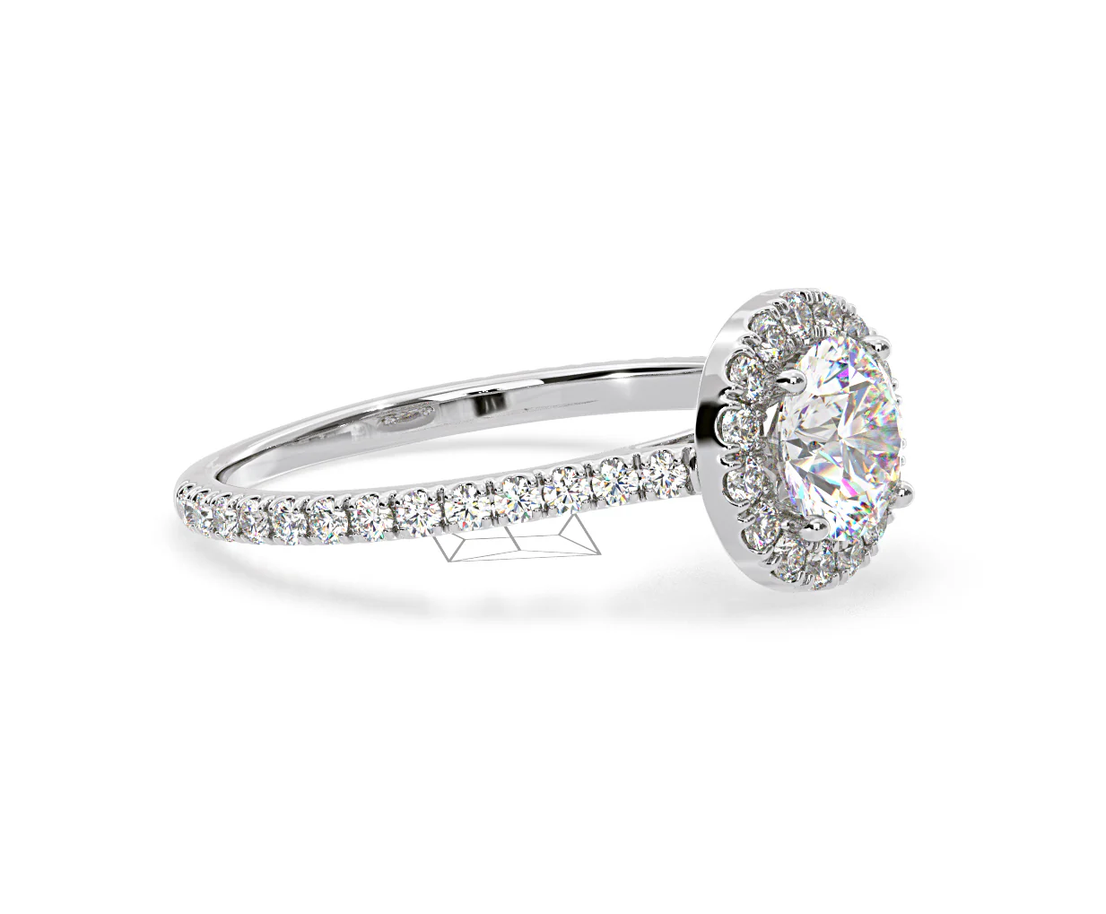 Reina Lab Diamond Halo Engagement Ring in Platinum 1.80ct F/VS1 - Image 155