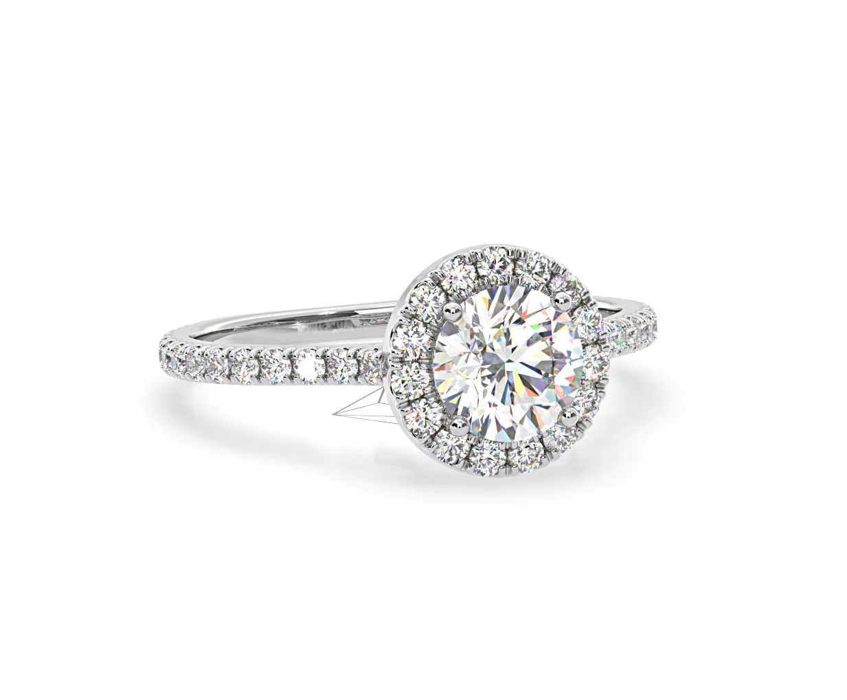 Reina Lab Diamond Halo Engagement Ring in Platinum 1.80ct F/VS1 - Image 163