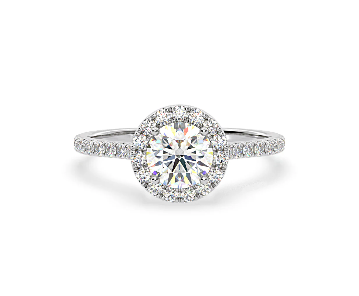 Reina Lab Diamond Halo Engagement Ring in Platinum 1.80ct F/VS1 - Image 167