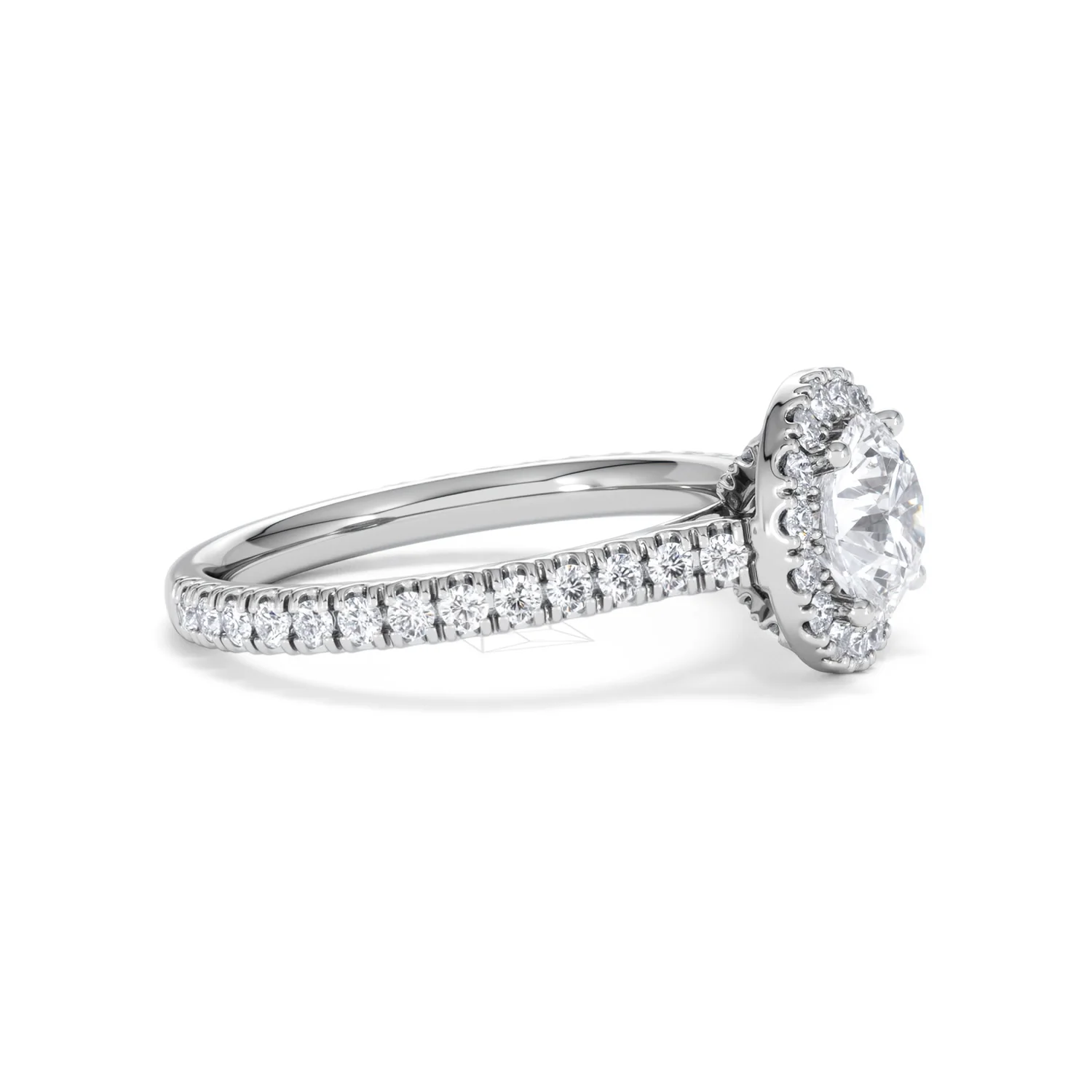Reina Lab Diamond Halo Engagement Ring in Platinum 1.80ct F/VS1 - Image 23