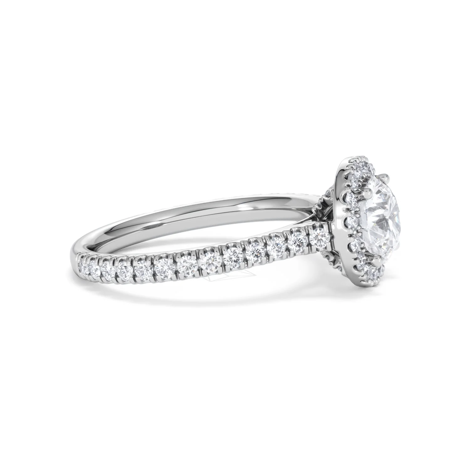 Reina Lab Diamond Halo Engagement Ring in Platinum 1.80ct F/VS1 - Image 24