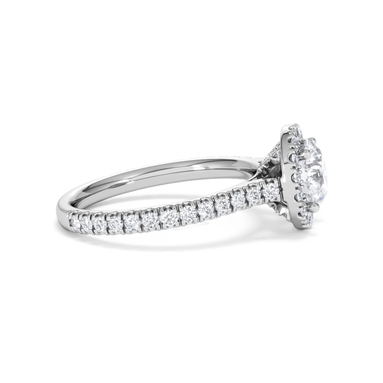 Reina Lab Diamond Halo Engagement Ring in Platinum 1.80ct F/VS1 - Image 26