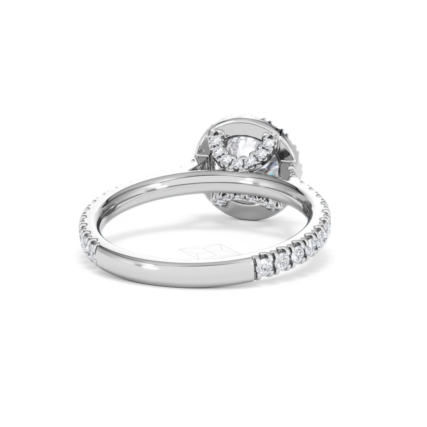 Reina Lab Diamond Halo Engagement Ring in Platinum 1.80ct F/VS1 - Image 44