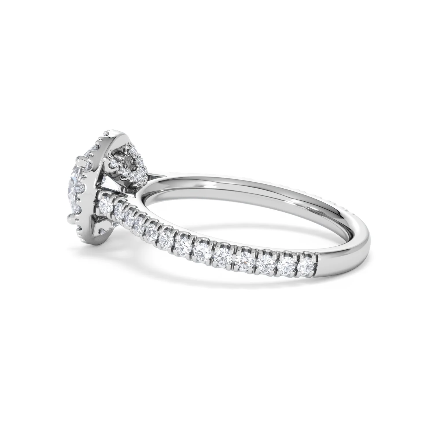 Reina Lab Diamond Halo Engagement Ring in Platinum 1.80ct F/VS1 - Image 64