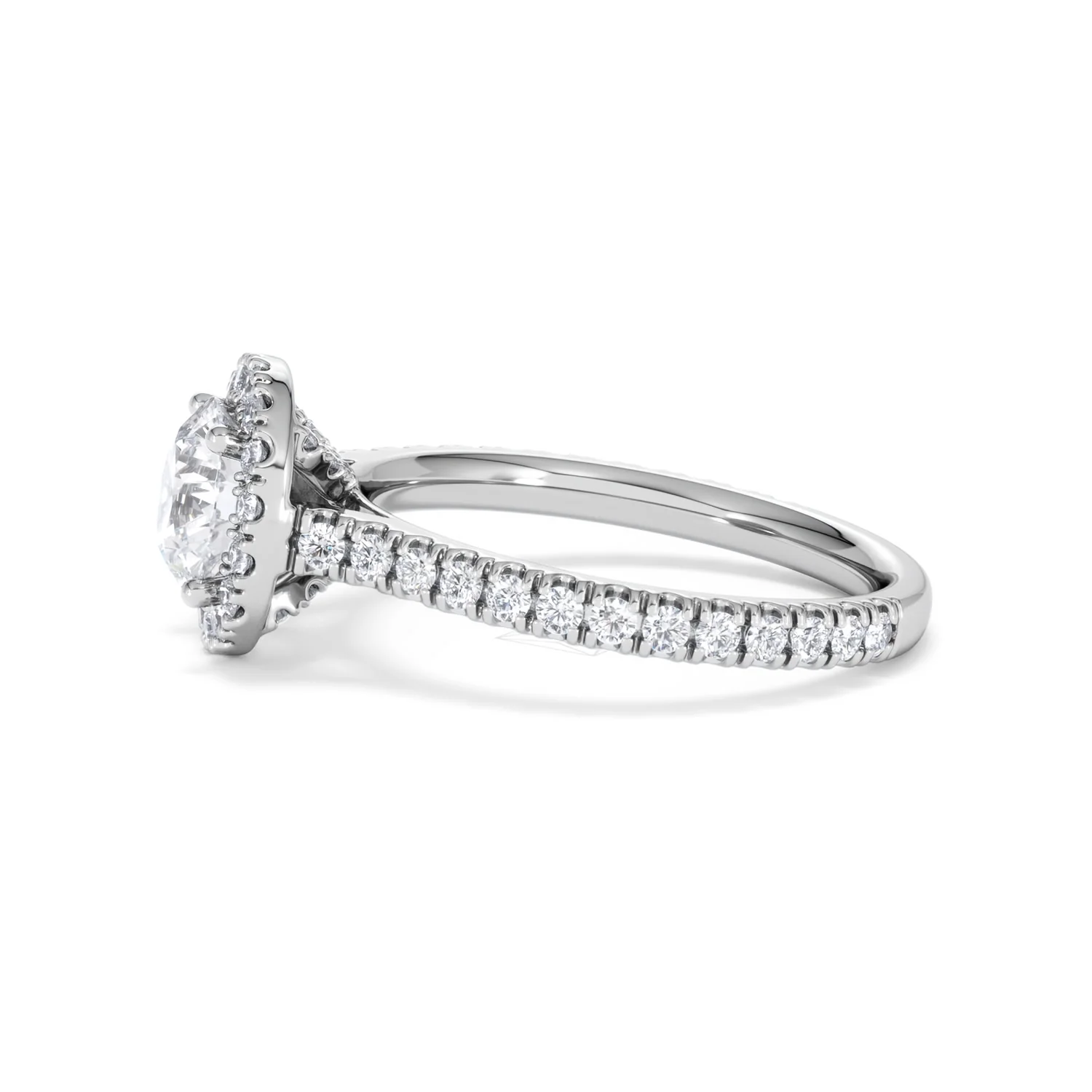 Reina Lab Diamond Halo Engagement Ring in Platinum 1.80ct F/VS1 - Image 70
