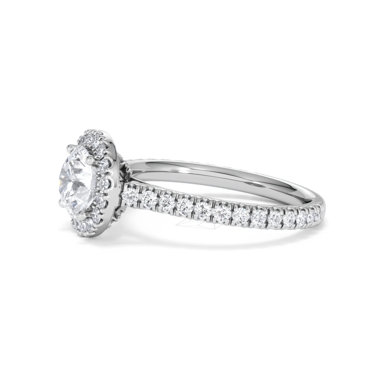 Reina Lab Diamond Halo Engagement Ring in Platinum 1.80ct F/VS1 - Image 73