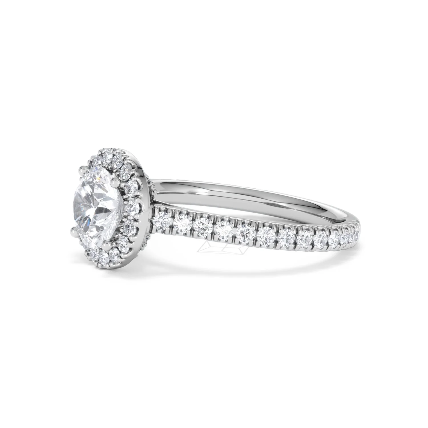 Reina Lab Diamond Halo Engagement Ring in Platinum 1.80ct F/VS1 - Image 75