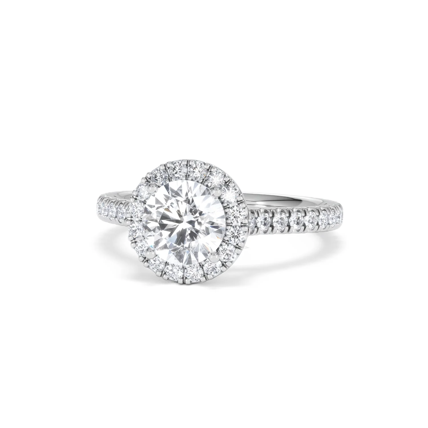 Reina Lab Diamond Halo Engagement Ring in Platinum 1.80ct F/VS1 - Image 85