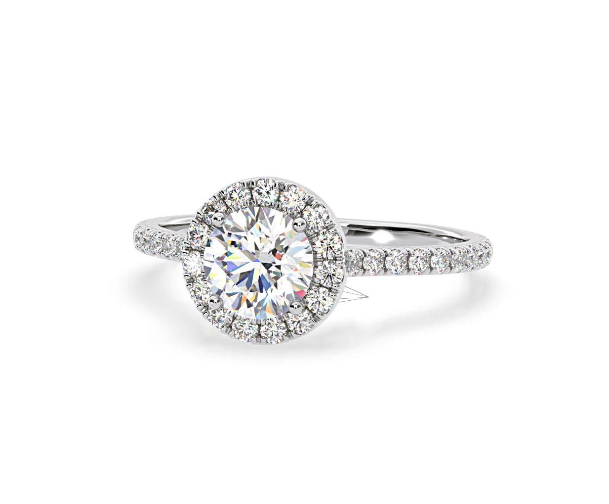 Reina Lab Diamond Halo Engagement Ring in Platinum 1.80ct F/VS1 - Image 91