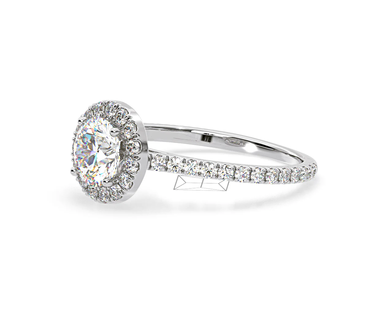 Reina Lab Diamond Halo Engagement Ring in Platinum 1.80ct F/VS1 - Image 99
