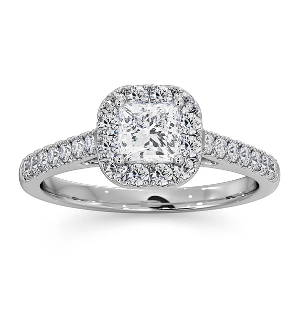 Roxy Lab Diamond Engagement Side Stone Ring in Platinum 0.98CT F/VS1 - Image 3