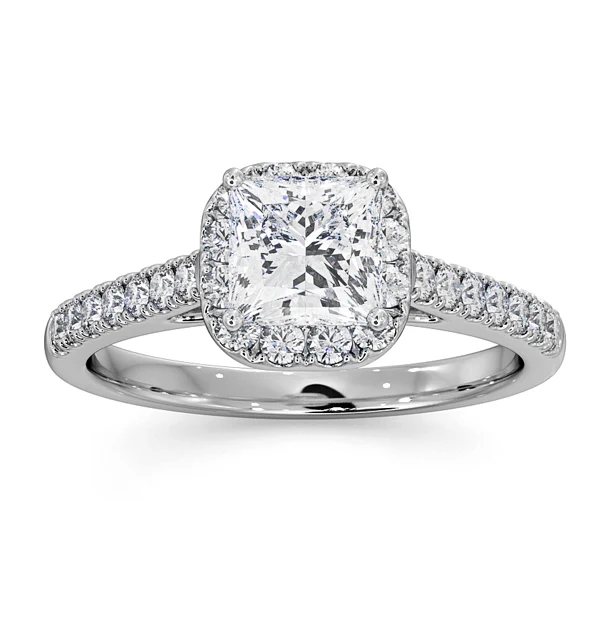 Roxy Lab Diamond Engagement Side Stone Ring Platinum 1.58CT F/VS1 - Image 3