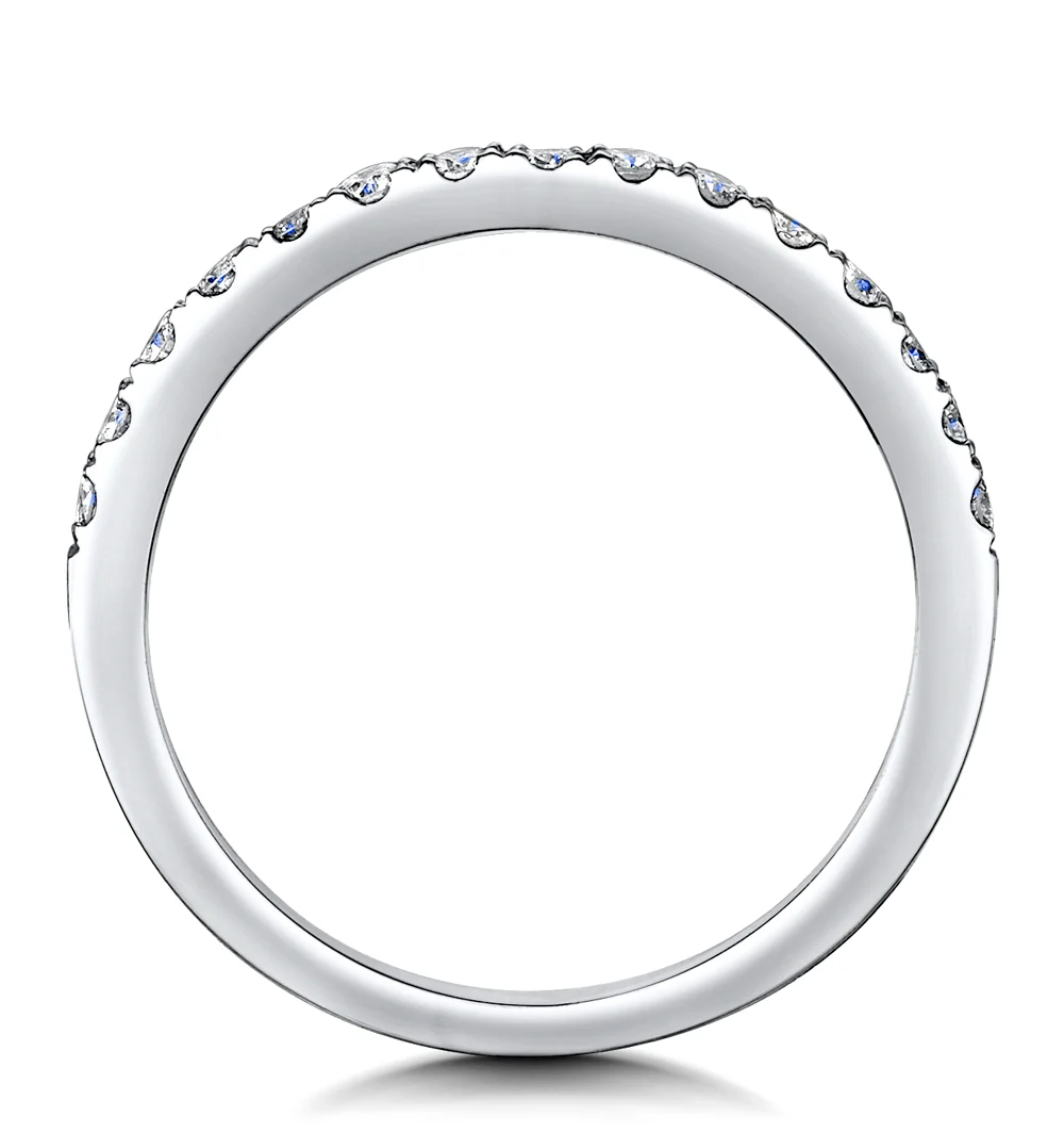 Roxy Matching 2MM Wedding Band 0.36ct H/Si Diamonds in Platinum - Image 3