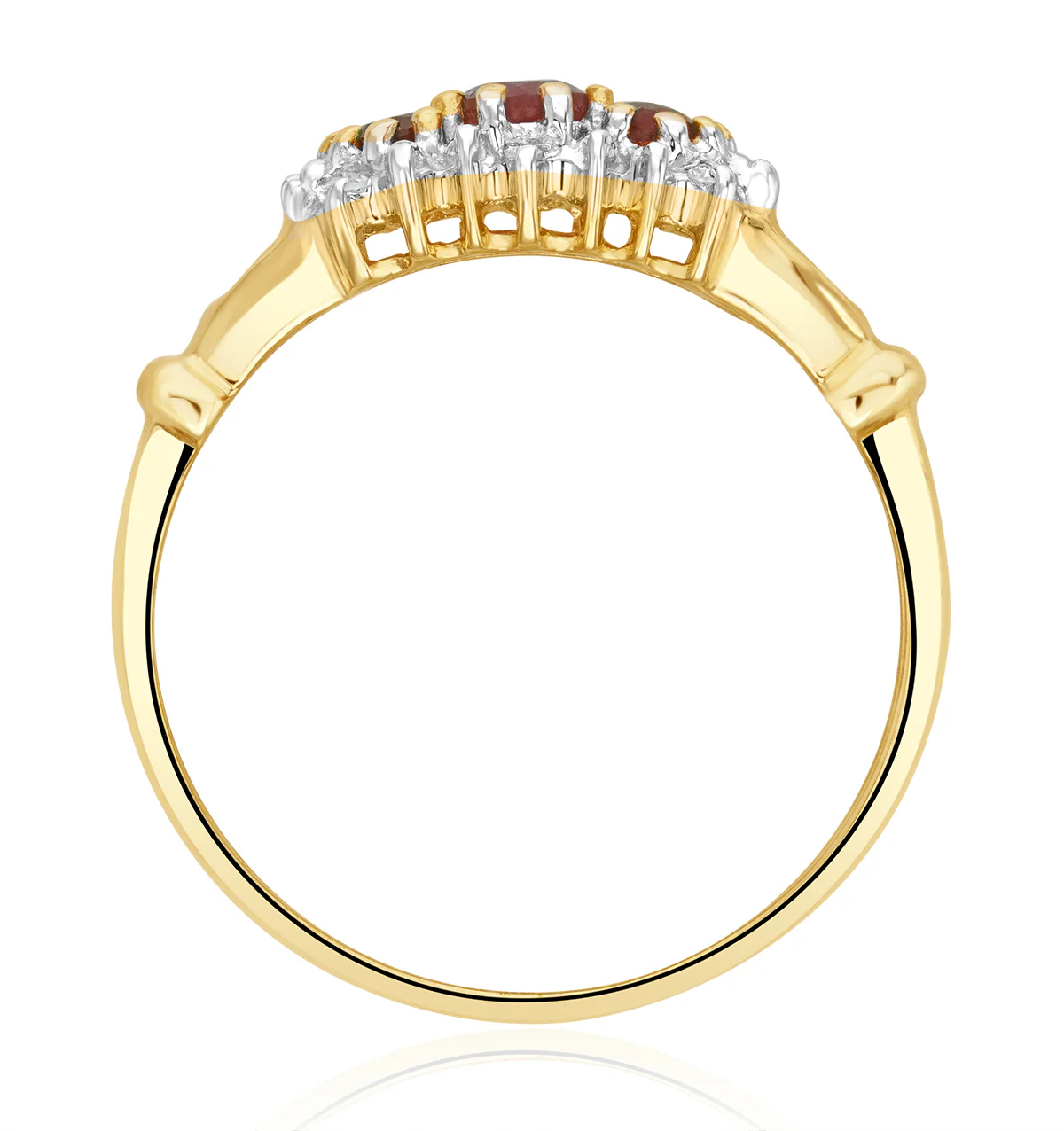 Ruby 0.34ct And Diamond 9K Gold Ring - Image 3