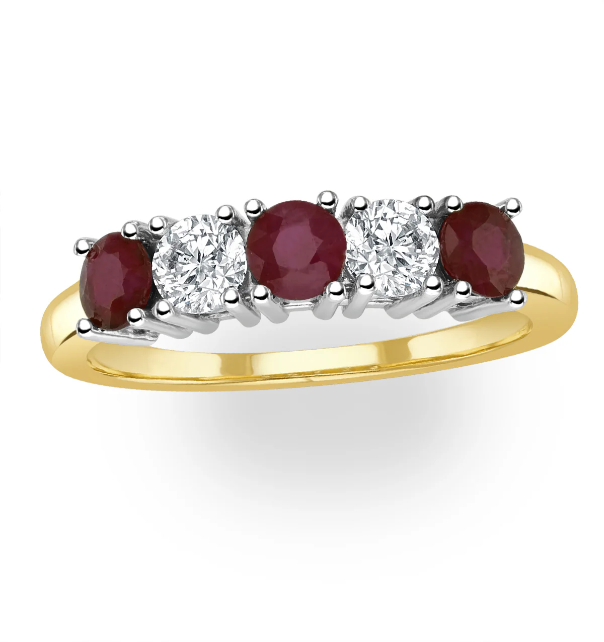 Ruby 0.75CT and Diamond Ring 0.40CT 18K Gold FT26 - Image 2