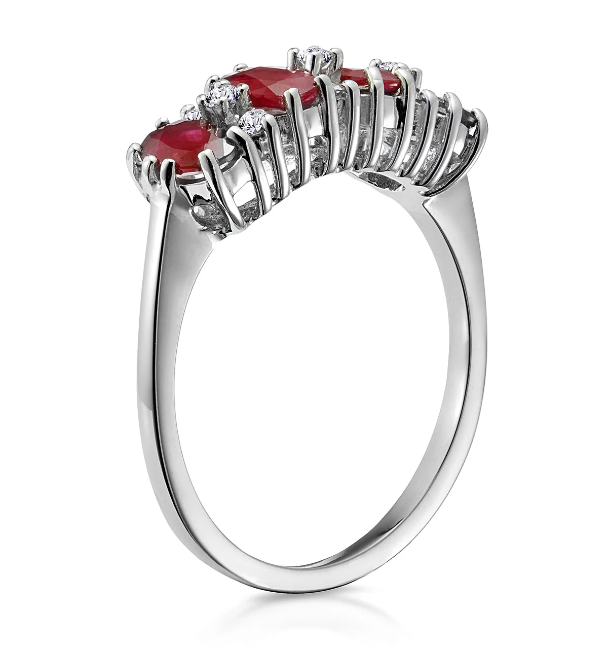 Ruby 1.12ct And Diamond 18K White Gold Ring - Image 3