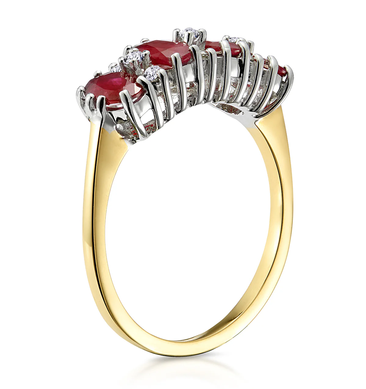 Ruby 1.12ct And Diamond 9K Gold Ring - Image 3