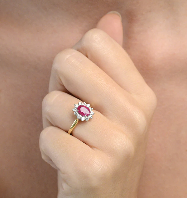 Ruby 1.15ct And Diamond 0.50ct 18K Gold Ring FET25-T - Image 4