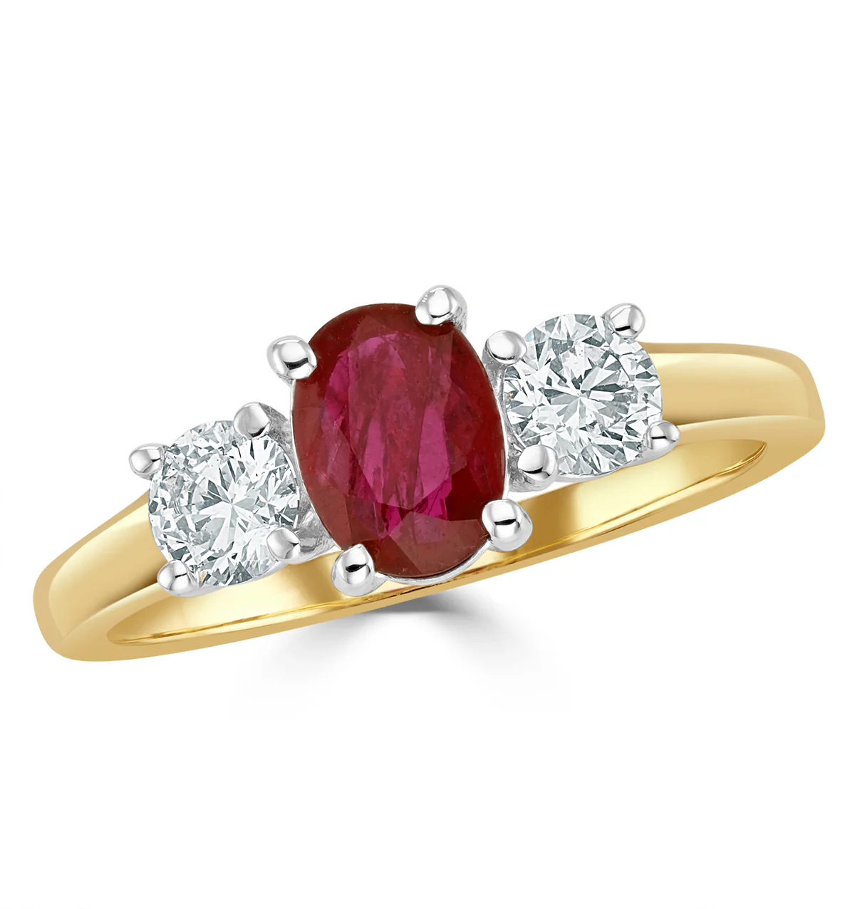Ruby 1.15ct And Lab Diamonds G/Vs 0.50ct 18K Gold Ring - Image 5