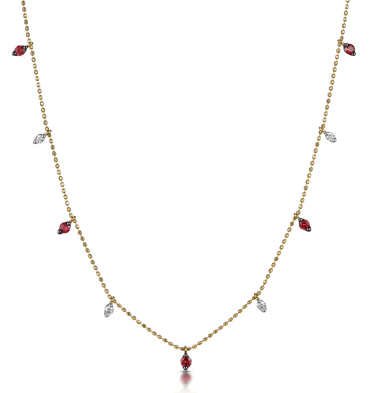 Ruby and Diamond Necklace in 18K Gold - Vivara Collection