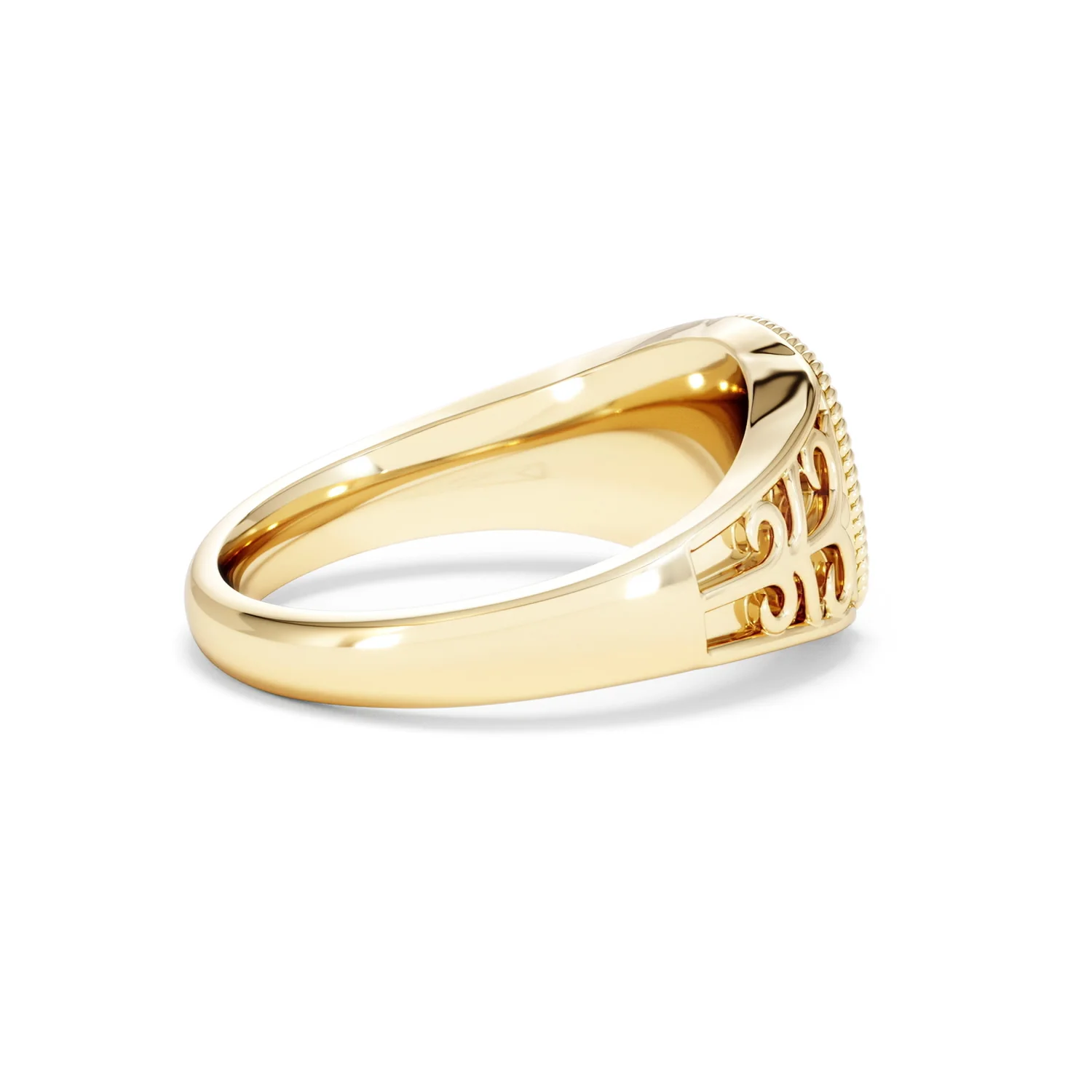 Sagittarius Zodiac 0.01ct Lab Diamond Signet Ring in 18K Gold Vermeil - Image 32