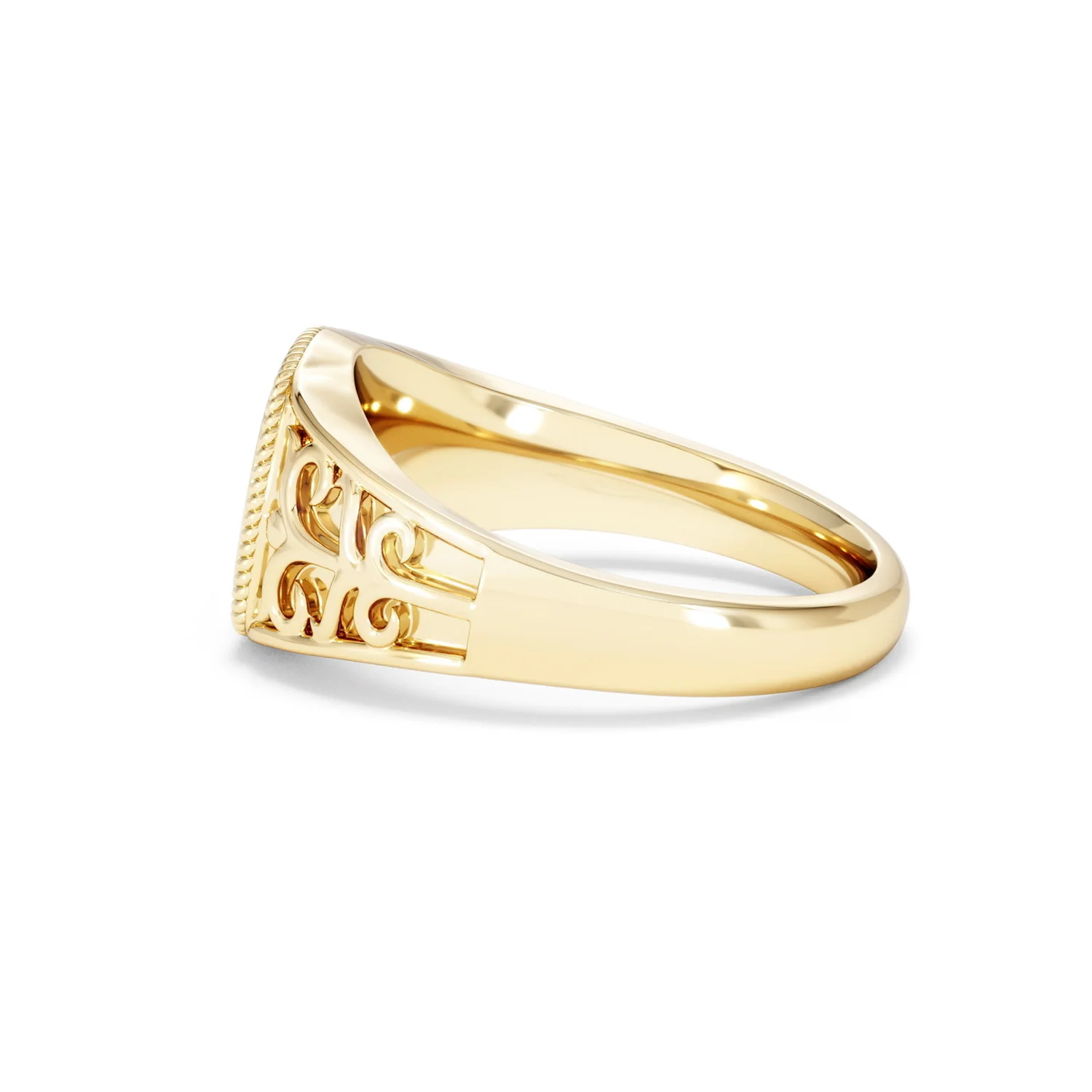 Sagittarius Zodiac 0.01ct Lab Diamond Signet Ring in 18K Gold Vermeil - Image 65