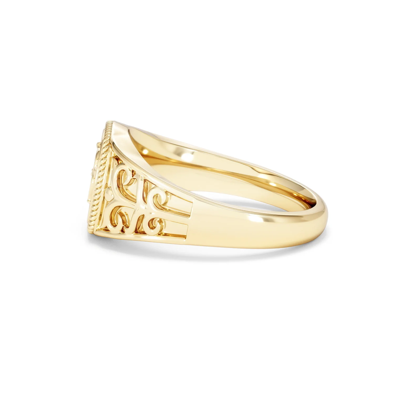 Sagittarius Zodiac 0.01ct Lab Diamond Signet Ring in 18K Gold Vermeil - Image 67