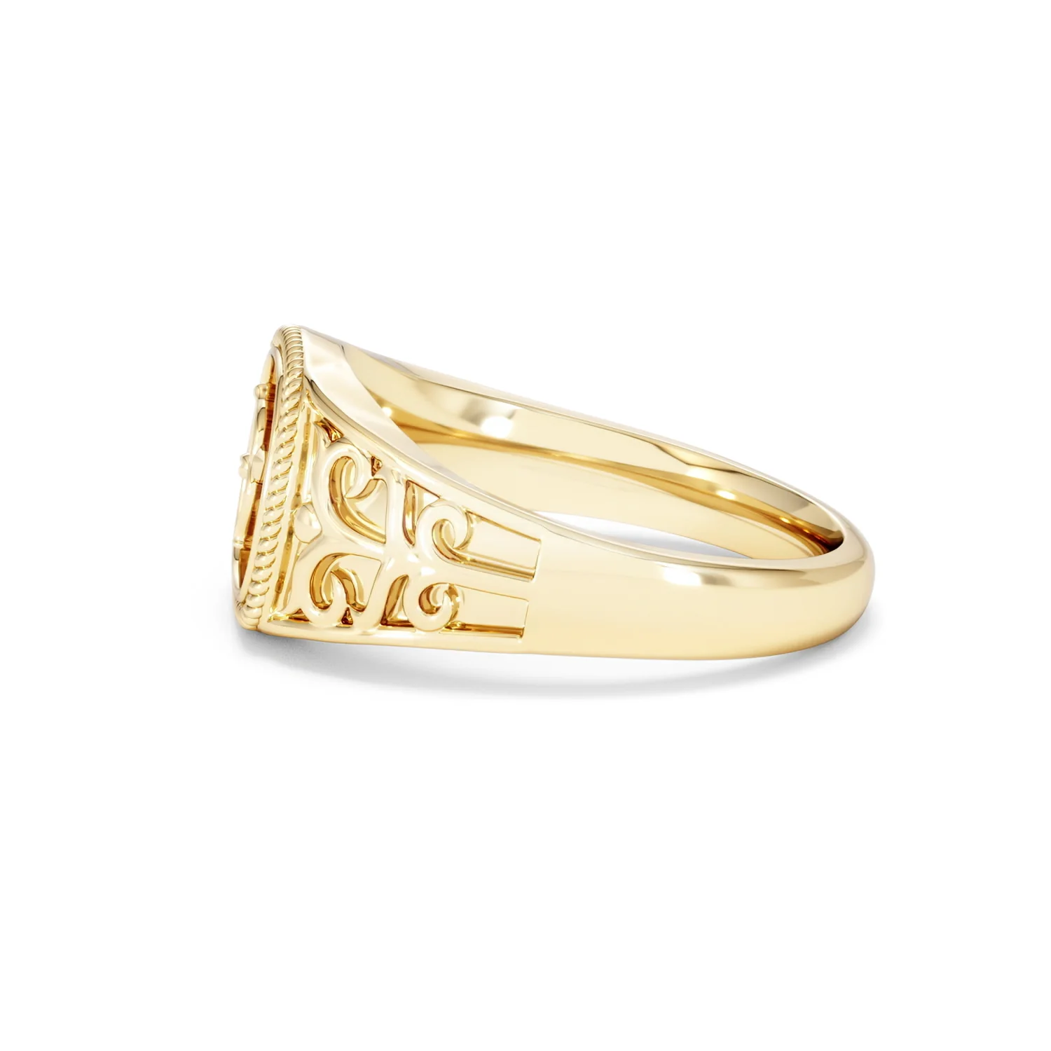 Sagittarius Zodiac 0.01ct Lab Diamond Signet Ring in 18K Gold Vermeil - Image 68