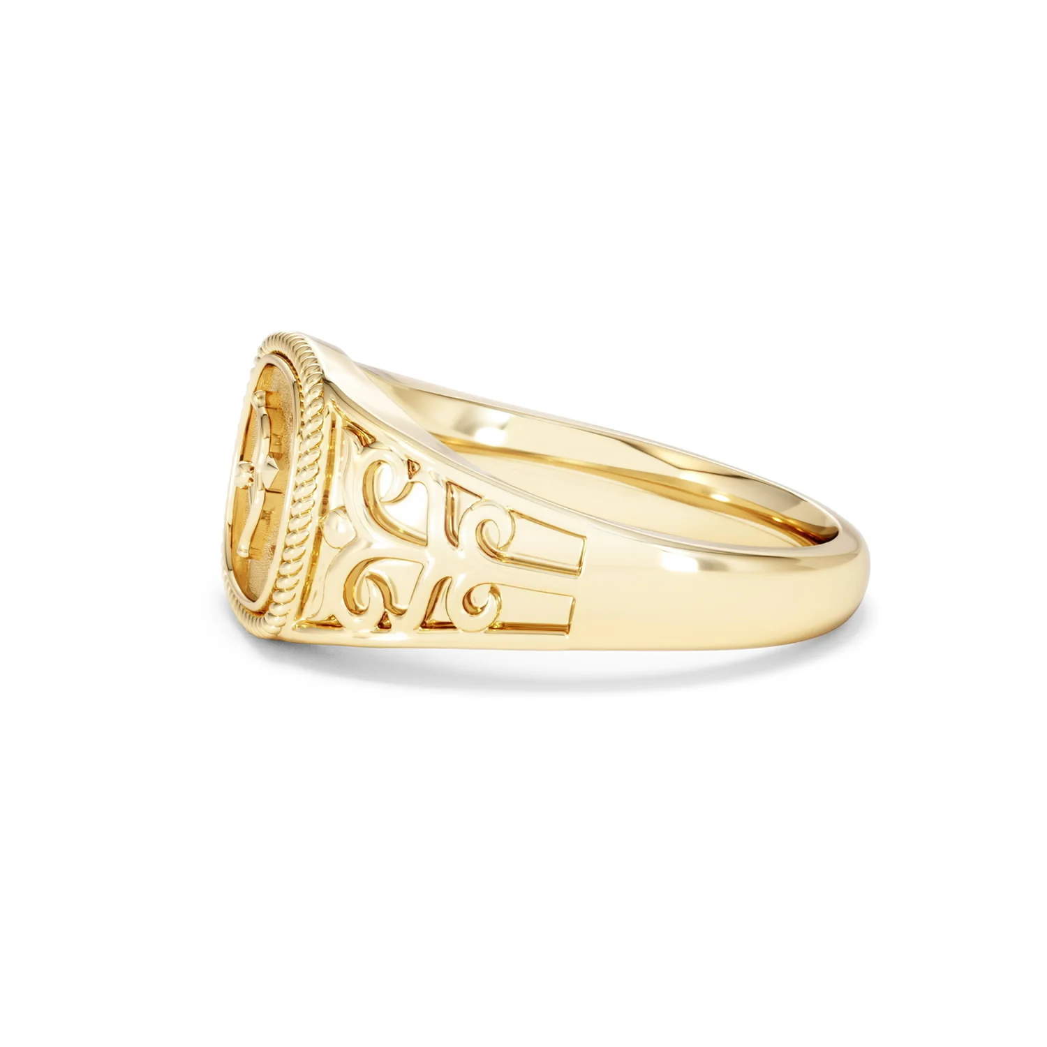 Sagittarius Zodiac 0.01ct Lab Diamond Signet Ring in 18K Gold Vermeil - Image 70