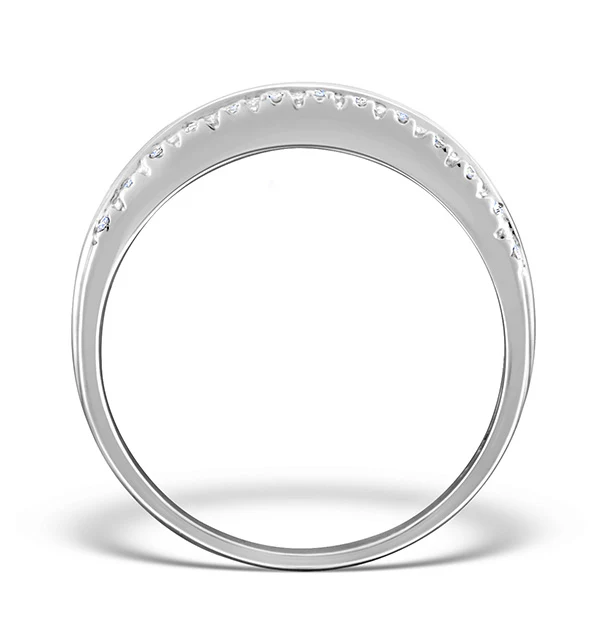 Sapphire 0.16ct And Diamond 0.16ct 9K White Gold Ring - Image 2