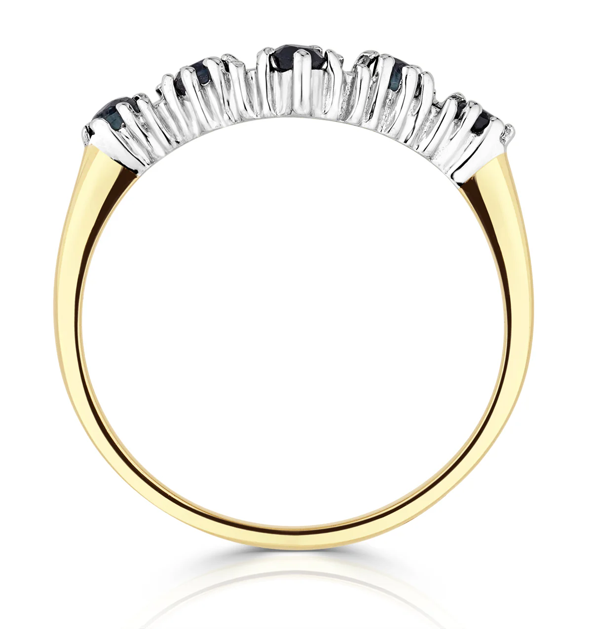 Sapphire 0.25ct And Diamond 9K Gold Ring - Image 3