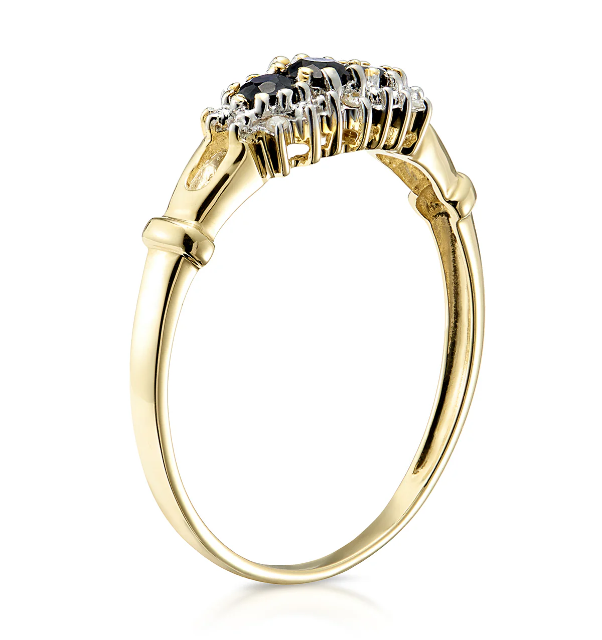 Sapphire 0.34ct And Diamond 9K Gold Ring - Image 3
