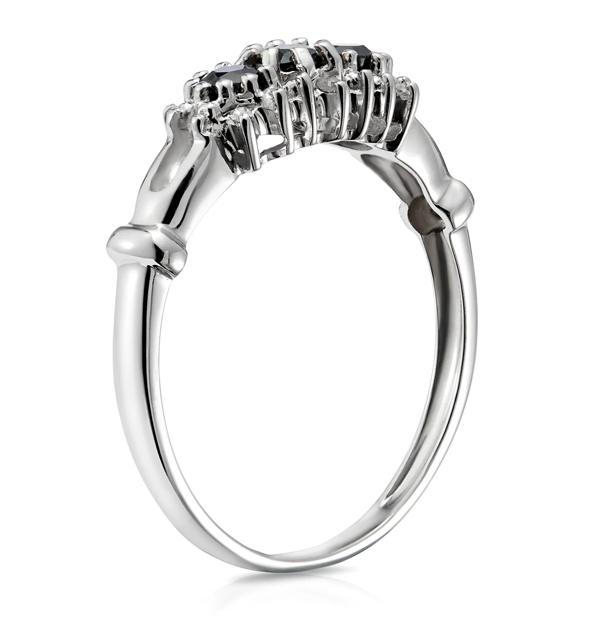 Sapphire 0.34ct And Diamond 9K White Gold Ring - Image 3