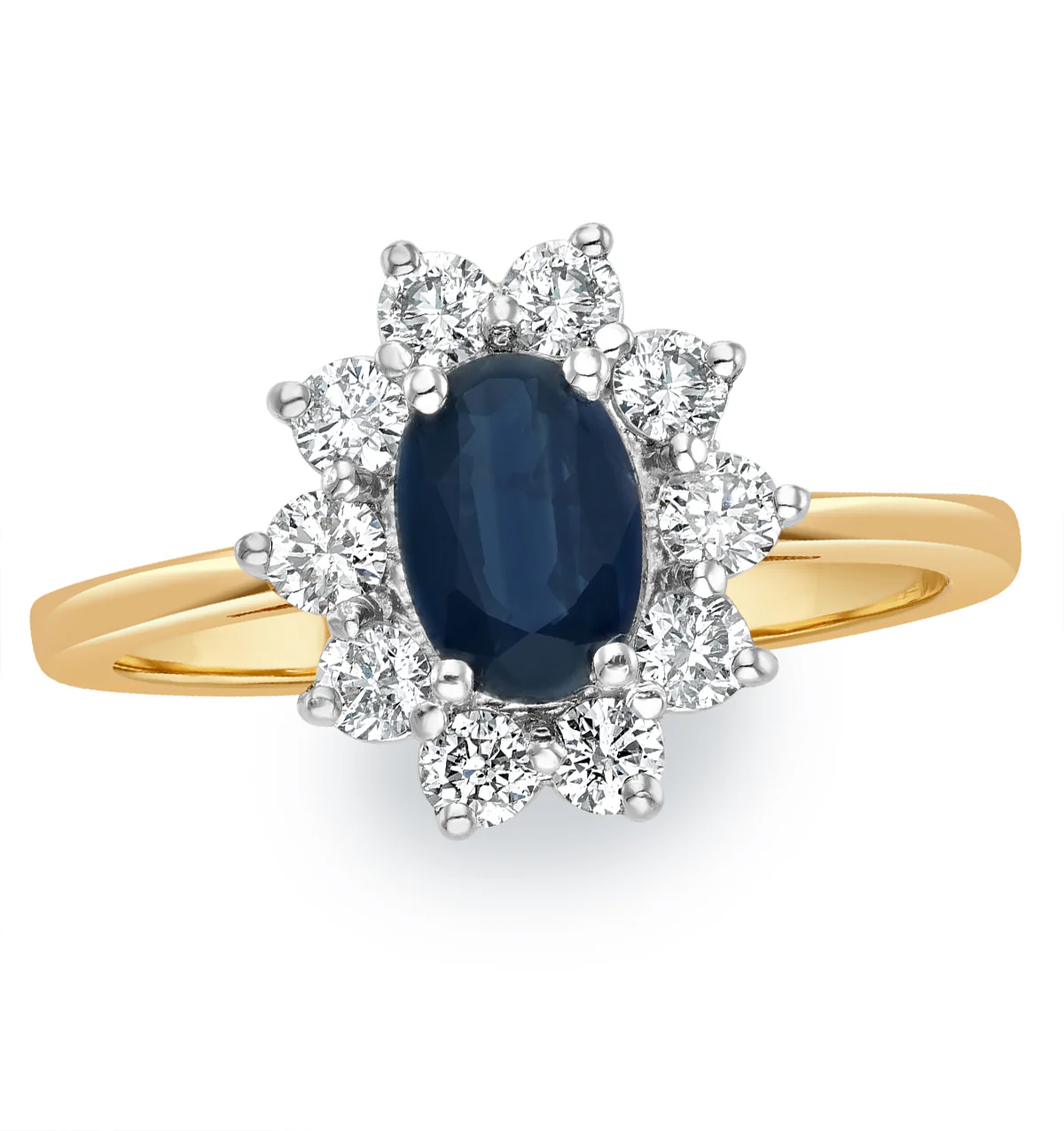 Sapphire 0.80ct And Diamond 0.50ct 18K Gold Ring - Image 2