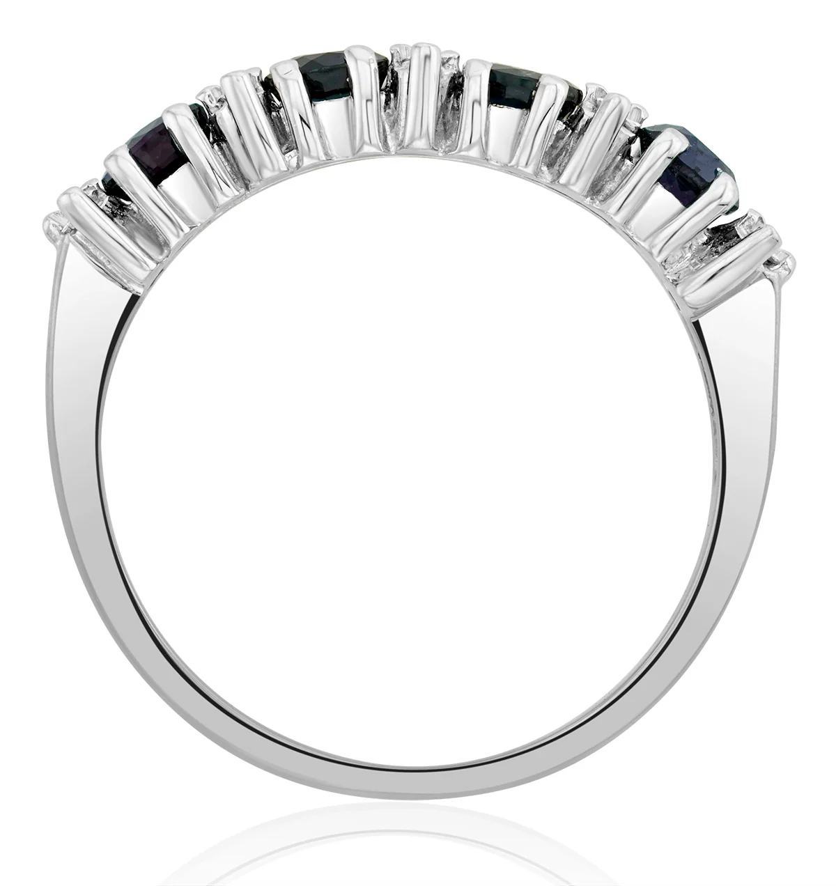 Sapphire 0.85ct And Diamond 9K White Gold Ring - Image 3