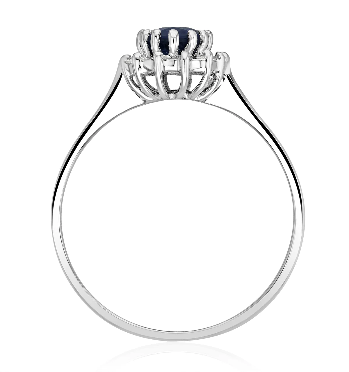 Sapphire 0.95ct And Diamond 9K White Gold Ring - Image 3