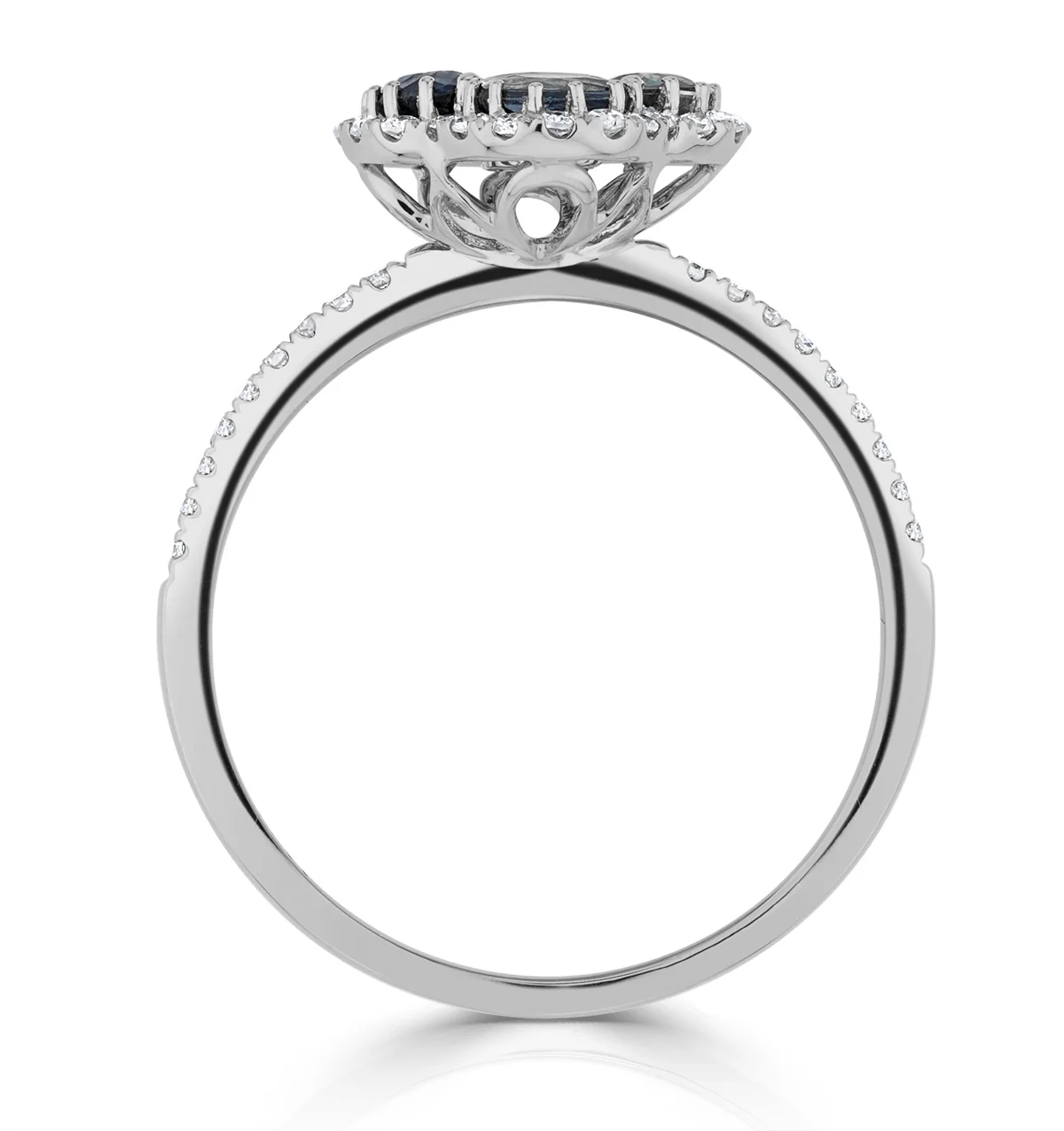 Sapphire 1.31ct And Diamond 18K White Gold Alegria Ring - Image 3