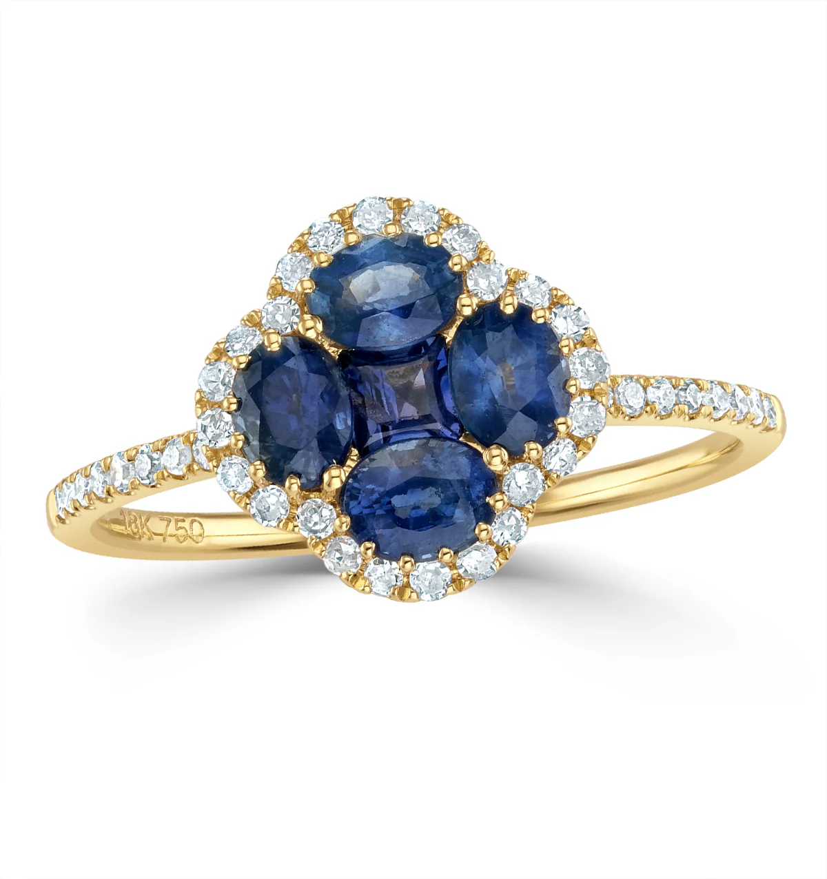 Sapphire 1.31ct And Diamond 18K Yellow Gold Alegria Ring - Image 2