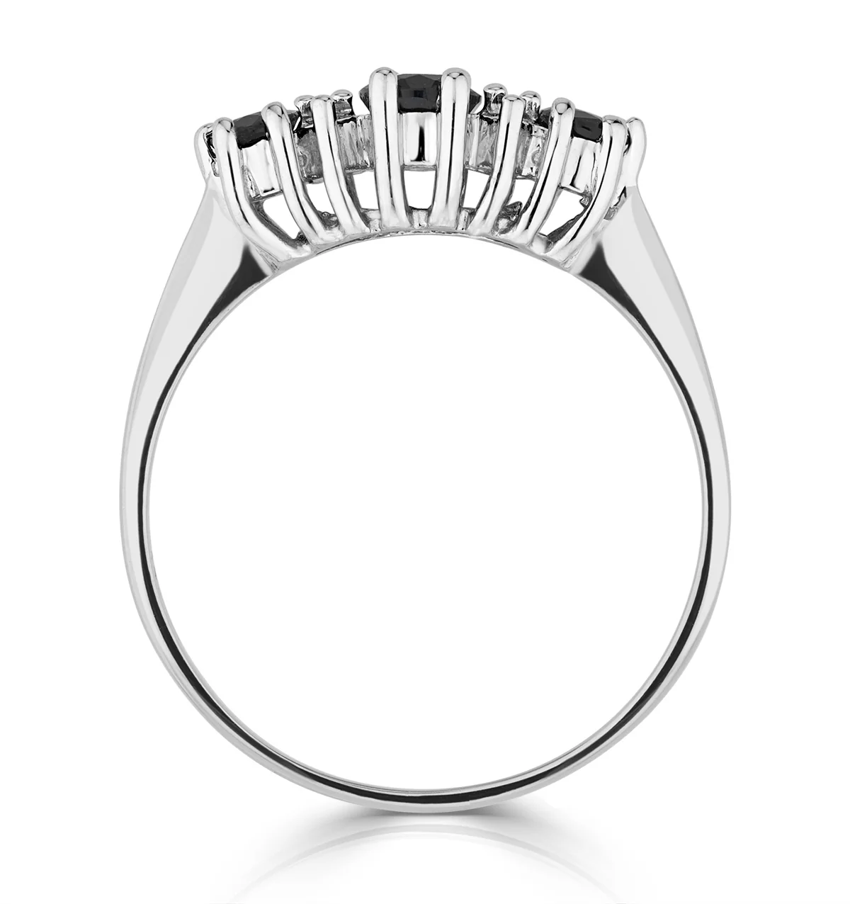 Sapphire 1.00ct And Diamond 9K White Gold Ring - Image 3
