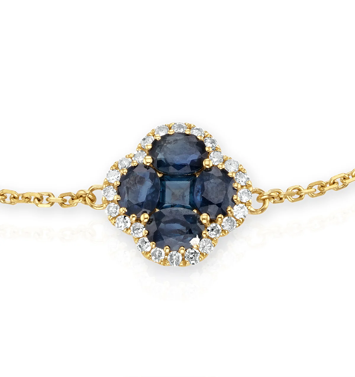Alegria 1.11ct Sapphire and Lab Diamond Bracelet in 9K Yellow Gold - Image 2