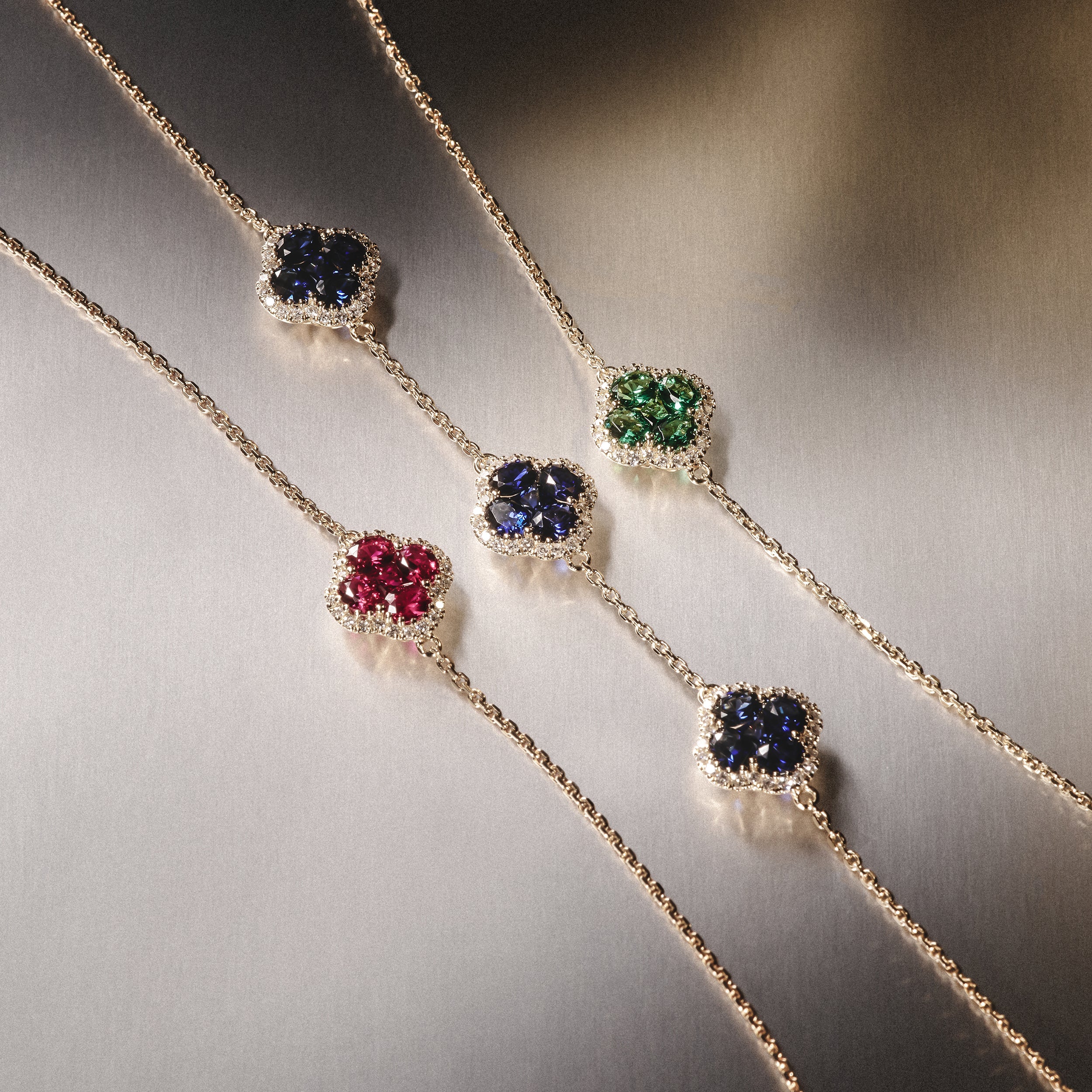 Alegria 1.11ct Sapphire and Lab Diamond Bracelet in 9K Yellow Gold - Image 3